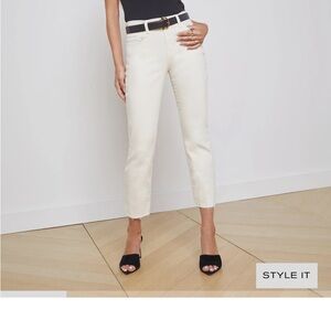 L'AGENCE Cream Ankle Cropped Jeans nwt